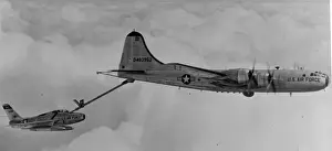 Thunderstreak Prints: A Boeing KB-29 refuels a Republic F-84F Thunderstreak