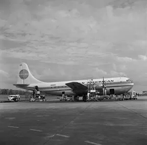 Stratocruiser Collection: Boeing Stratocruiser N1022V Pan Am Singapore
