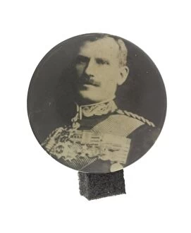 Images Dated 12th March 2015: Boer War - Lapel badge depicting Brigadier General Sir H Mac