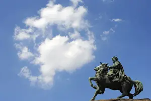 Bohdan Khmelnytsky (1595-1657). Cossacks leader. Monument b