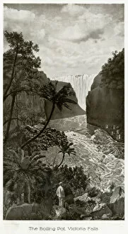 Waterfalls Collection: Boiling pot at Victoria Falls, Zambezi River
