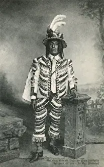Bolivian dancer in decorated costume