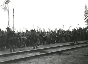 Bolshevik Prints: Bolshevik prisoners, Lijma Station, Russian Civil War