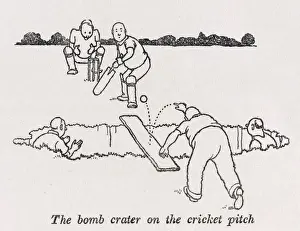 Plank Prints: bomb crater, cricket pitch / W H Robinson