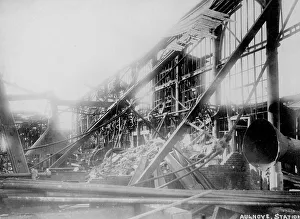 Bomb damage at Aulnoye Railway Station