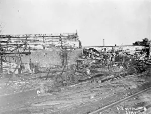 Bomb damage at Aulnoye station. Belgium