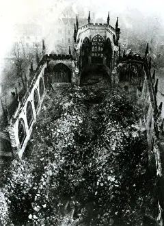 Bomb damage, Coventry Cathedral, WW2