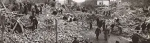 Bomb damage, Marlow Road, East Ham, WW2