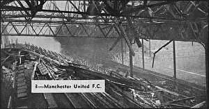 Bomb damage at Old Trafford - Manchester United