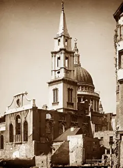 Foster Prints: Bomb damage, St Vedast Church, Foster Lane, London