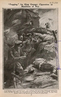 Images Dated 6th April 2017: Bomb party using cigarettes to light fuses, WWI