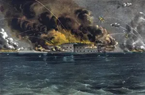 Sumter Prints: Bombardment of Fort Sumter, Charleston Harbor: 12th & 13th o
