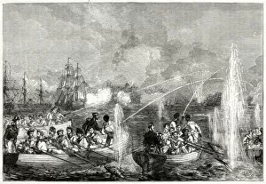 Images Dated 12th August 2021: Bombardment of Odessa, Crimean War, 22 April 1854. Date: 1854