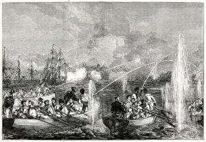 Crimea Prints: Bombardment of Odessa, Crimean War, 22 April 1854. Date: 1854