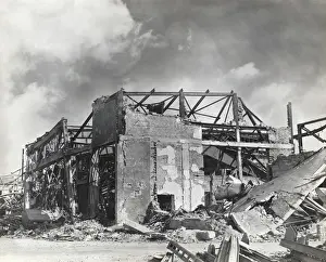 Erding Prints: Bombed Buildings at the End of World War 2 at the Headqu?
