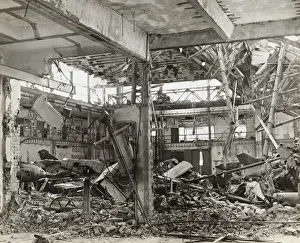 Bombed Hangars with Booby-Trapped Wreckage and Rubble at?