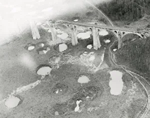 Airforce Prints: Bombed railway bridge, Netze, Germany