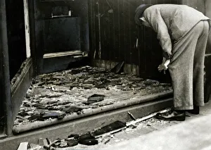 Aftermath Collection: Bombed shop, London Road, Manchester