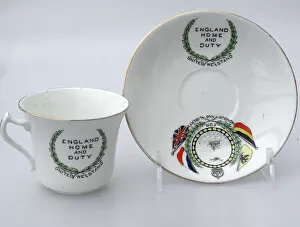 Images Dated 1st December 2010: Bone china cup and saucer - WWI