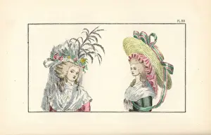 Gauze Prints: Bonnet a l Iphigenie and chapeau a la Colette