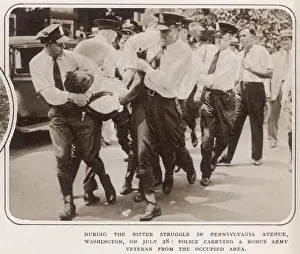 Defended Prints: The Bonus Army camp defended: veterans forcibly removed