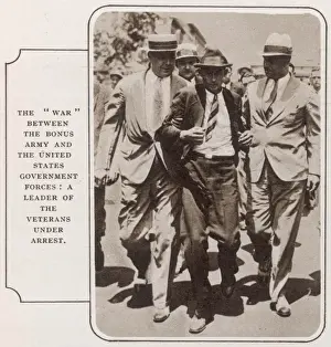 Veterans Prints: The Bonus Army: a leader arrested