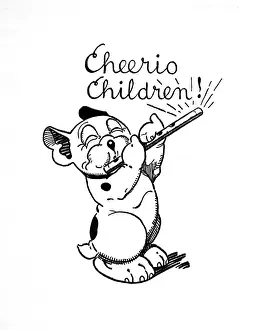 Bonzos Prints: Bonzo the cartoon dog playing a flute