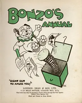 Bonzos Prints: Bonzo the cartoon dog springing out of a box