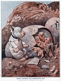 Ancestor Gallery: Bonzo Discovers the Bonzosaurus Egg by George Studdy