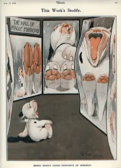 Scared Prints: Bonzo in the Hall of Mirrors by George Studdy