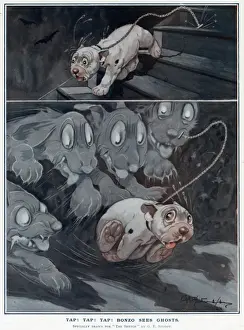 Frightened Prints: Bonzo sees ghosts by George Studdy