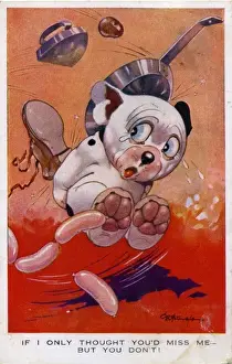 Bonzo stealing sausages, being punished