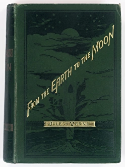 Images Dated 28th May 2012: Book cover design, From the Earth to the Moon