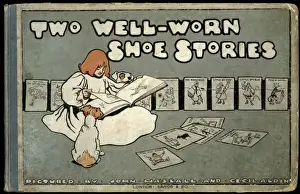 Book cover design, Two Well-Worn Shoe Stories