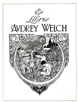 Audrey Prints: Book Plate by Charles E Dawson for Audrey Welch