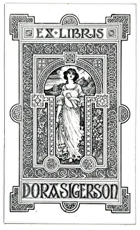 Dora Prints: Book Plate by Charles E Dawson for Dora Sigerson