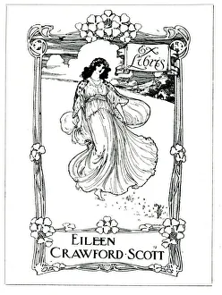 Libris Prints: Book Plate by Charles E Dawson for Eileen Crawford-Scott