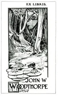 Libris Prints: Book Plate by Charles E Dawson for John W Woodthorpe