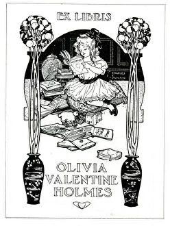 Vases Gallery: Book Plate by Charles E Dawson for Olivia Valentine Holmes