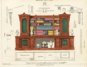 Bookcase for a study, Regency style