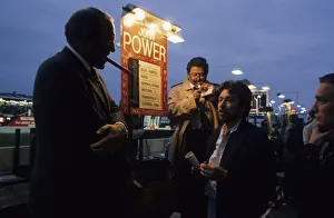 Images Dated 4th April 2019: Bookies at dog racing, Walthamstow