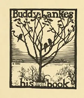 Book Plate Prints: Bookplate of Buddy Lankes