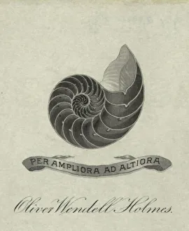 Holmes Collection: Bookplate of Oliver Wendell Holmes