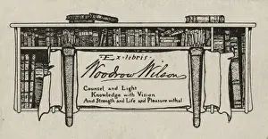 Book Plate Prints: Bookplate of President Woodrow Wilson