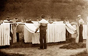 Boom Prints: A boom yard, linen production, Victorian period
