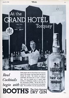 Images Dated 11th July 2018: Booths Gin advertisement - The Grand Hotel, Torquay