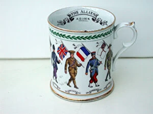 Ware Gallery: Booths silicon china mug, inscribed The Allies 1914