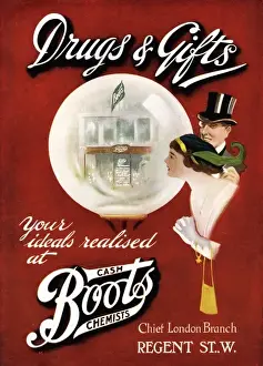Drugs Prints: Boots advertisement, 1913