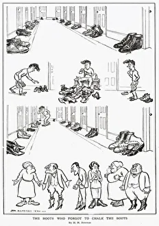 Shoeblack Prints: The Boots Who Forgot to Chalk the Boots, H. M. Bateman