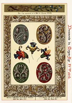 Franc Prints: Border, medallions and fleurons from illuminated manuscripts, 15